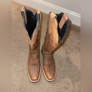 Women Brown Leather Cowboy Boots